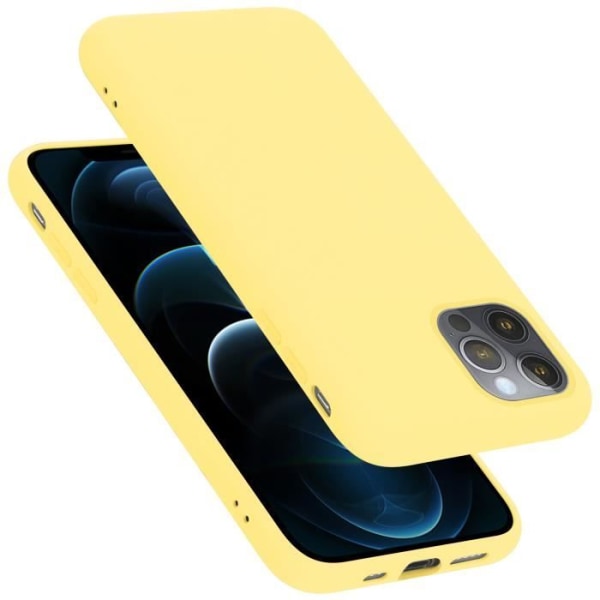 Fodral för Apple iPhone 12 / 12 PRO i LIQUID Yellow Cadorabo Cover Silikon TPU