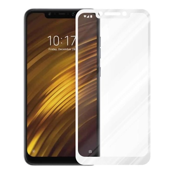 Skyddsfilm - CADORABO - Xiaomi Pocophone F1 - Härdat glas - Reptåligt - 0,3 mm tjockt Vit