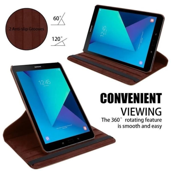 Cadorabo Fodral till Samsung Galaxy Tab S3 (9,7" Zoll) SM-T820N - T825N i brunt - UTAN automatisk väckning