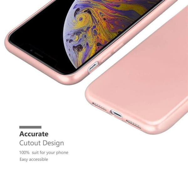 Skal för iPhone XS MAX Skyddsskal i MATTE ROSEGULD Design Ros