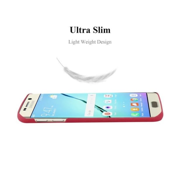 Coque - CADORABO - Samsung Galaxy S6 EDGE PLUS - Röd - Hårdt Beskyttelse - Mat Design Röd