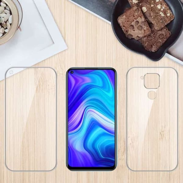 Transparent skal för Xiaomi RedMi NOTE 9 Heltäckande skydd Vit