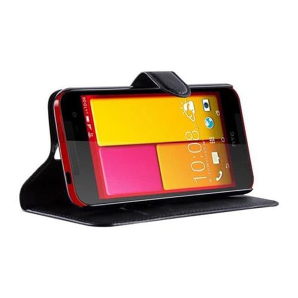 Etui för HTC BUTTERFLY 2 i JET BLACK Svart