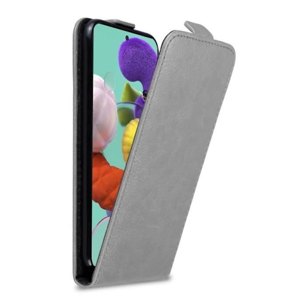 Coque - CADORABO - Samsung Galaxy A51 4G / M40s - Grå Titan - Magnetflip - Komplett skydd Titanium grå