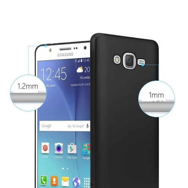 Cadorabo Fodral till Samsung Galaxy J7 2015 i METALLIC SVART