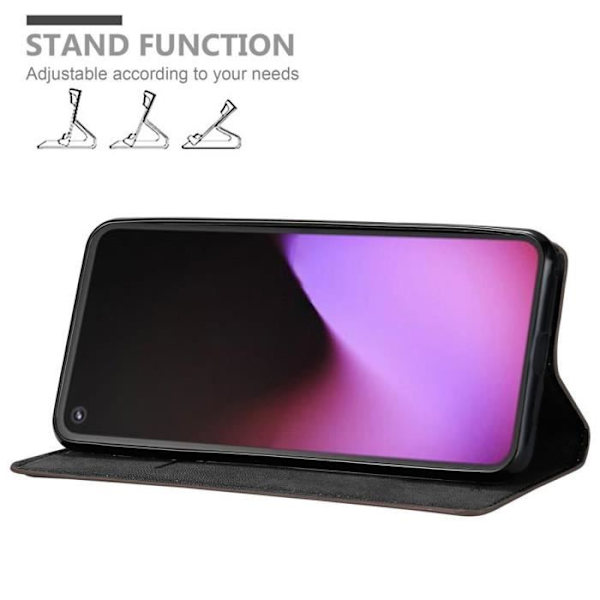 Coque - CADORABO - Google PIXEL 5 - Kaffeebruna - Magnetisk stängning - Ställfunktion kaffe brunt