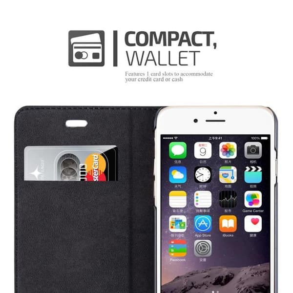 Etui för iPhone 6 / 6S Flip Case i TITAN GRÅ Skydd
