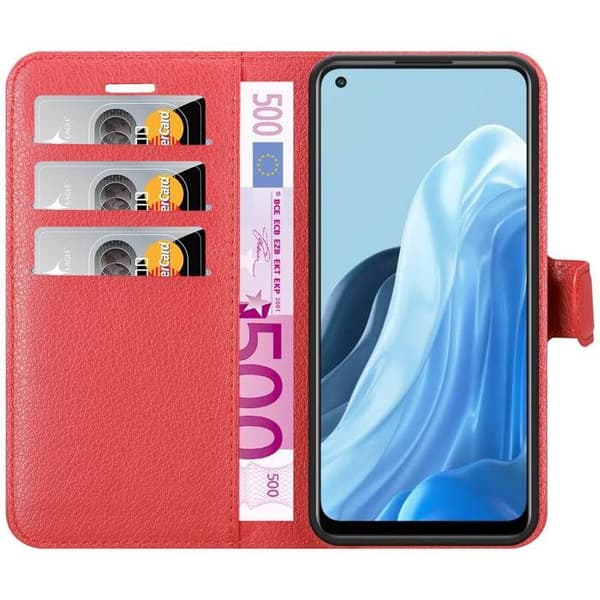 Etui för Oppo FIND X5 LITE / Reno7 5G i KIRSCHRÖD Röd