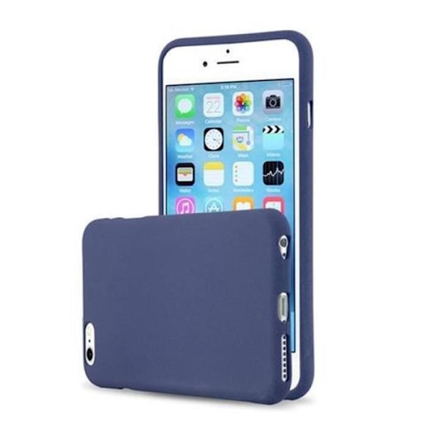 Apple iPhone 6 PLUS / 6S PLUS FROST MÖRKBLÅT Fodral Cadorabo FROST TPU Silikonskyddsfodral Cover Ultra Slim Bumper Mörkblå