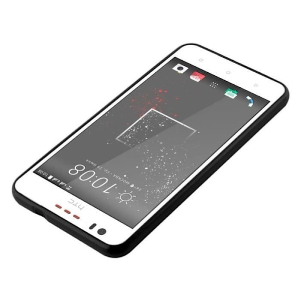 Cadorabo Fodral fungerar med HTC 10 LIFESTYLE - DESIRE 825 i METALLIC BLACK - Stötsäkert och reptåligt TPU silikonskydd -