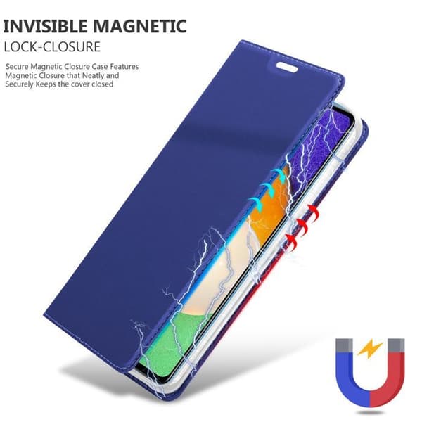 Flipfodral för Samsung Galaxy A52 (4G / 5G) / A52s Etui i MÖRKBLAU Klassisk Plånbok Stötsäker Blå
