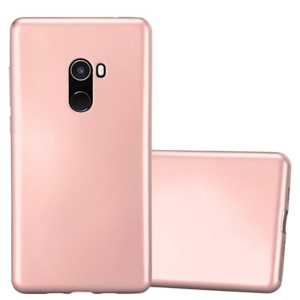 Cadorabo Fodral fungerar med Xiaomi Mi Mix 2 i METALLIC ROSÉ GOLD - Stötsäker och reptålig TPU silikonskydd - Ultra Slim
