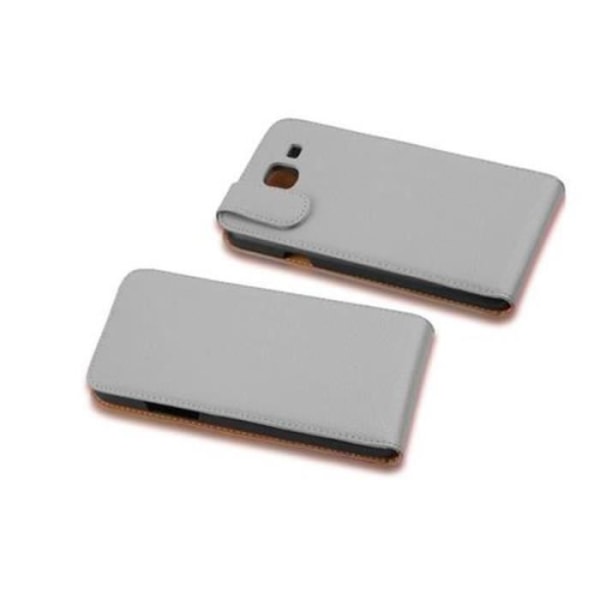 Cadorabo Fodral Samsung Galaxy MEGA 5.8 DESIGN FLIP Style Fodral Fodral Fodral konstläder Struktur VIT ALABASTER
