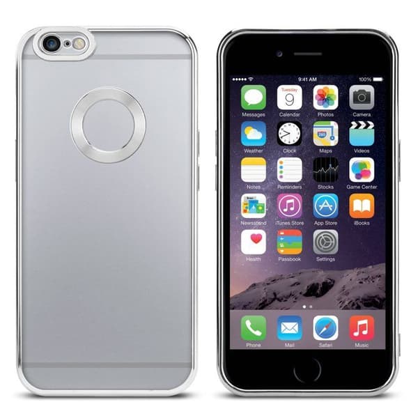 Transparent iPhone 6 / 6S-fodral - Silver Stötskydd Chrome Design Vit