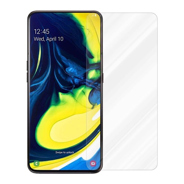 Skärm i härdat glas för Samsung Galaxy A80 / A90 4G skyddsfilm i HÖGT TRANSPARENT härdat härdat glas Vit