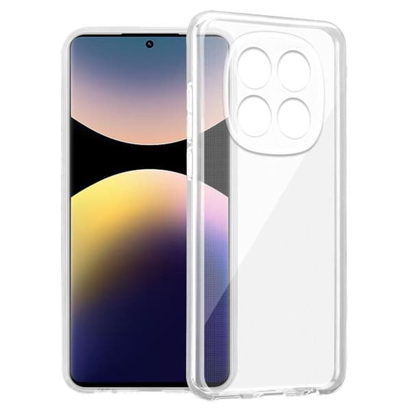 Transparent stötsäker silikonfodral för Xiaomi RedMi Note 14 Pro 4G Vit