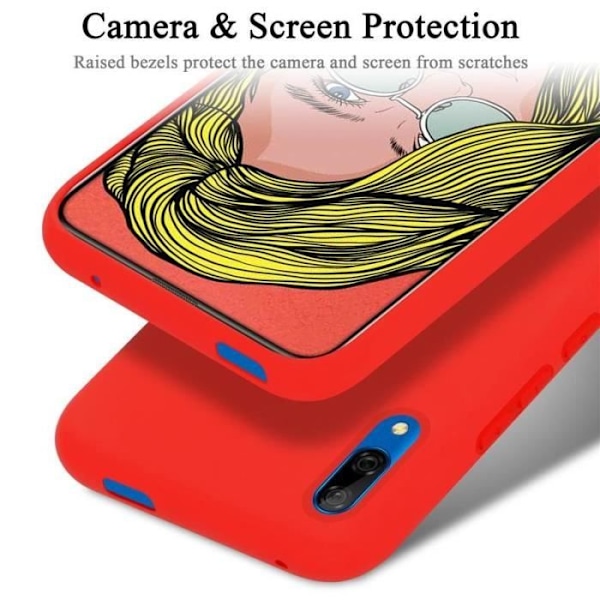 Cadorabo skal för Huawei P SMART Z / Y9 Prime 2019 / Enjoy 10 Plus - i Röd - Flexibel silikon TPU Röd