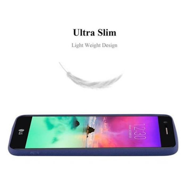 LG K10 2017 fodral - CADORABO - DARK BLUE FROST - FROST design - Mjuk silikon TPU Gel - Anti Shock MÖRKBLÅ FROST