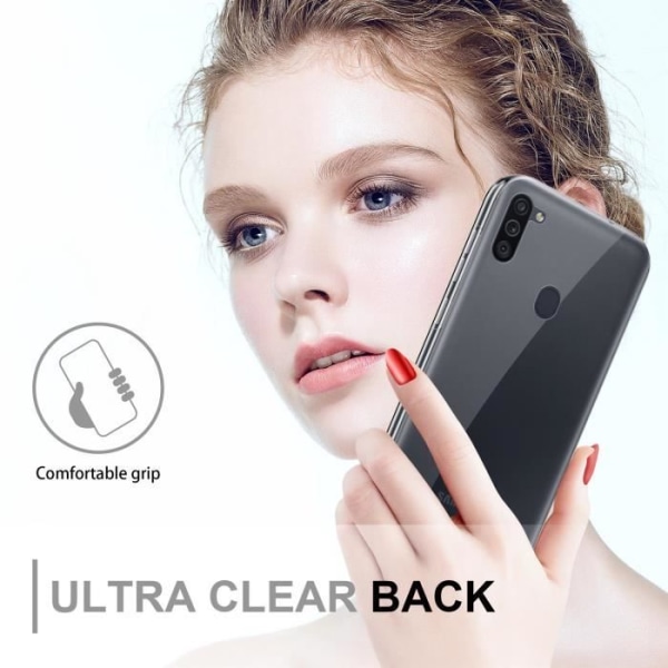 Cadorabo Fodral för Samsung Galaxy A11 EU / M11 i Transparent Fodral 360° Helkroppsskydd Skärmskydd Transparent