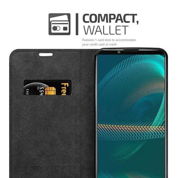 Coque för Sony Xperia 5 III - CADORABO - Kaffe Brunt - Book Case - Silikon TPU - Magnetiskt Skydd kaffe brunt