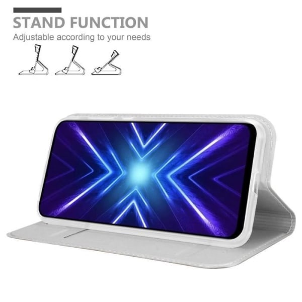 Fodral för Honor 9X Fodral i KLASSIG SILVER Fodral Fodral Skydd Magnetisk stängning Plånbok Pengar