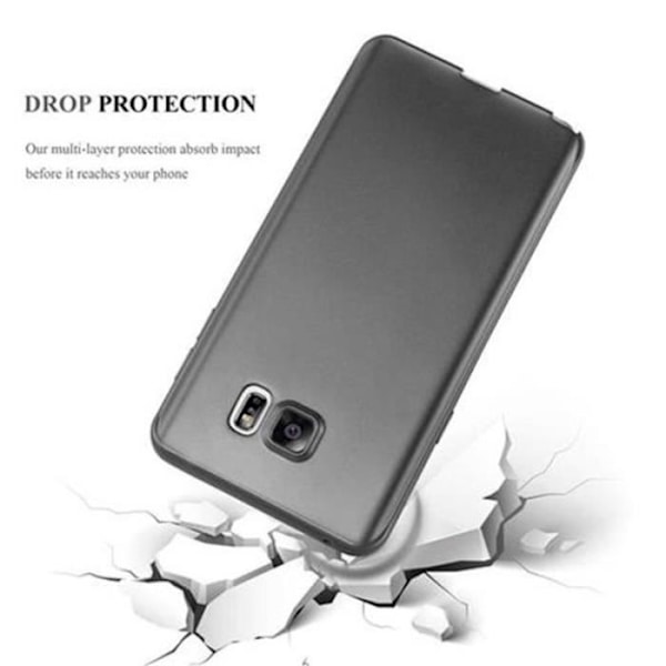Samsung Galaxy NOTE 5-fodral i METALLIC GREY från Cadorabo (MATT METALLIC Design) Ultratunt mjukt silikon TPU-gelöverdrag med METALLISK GRÅ