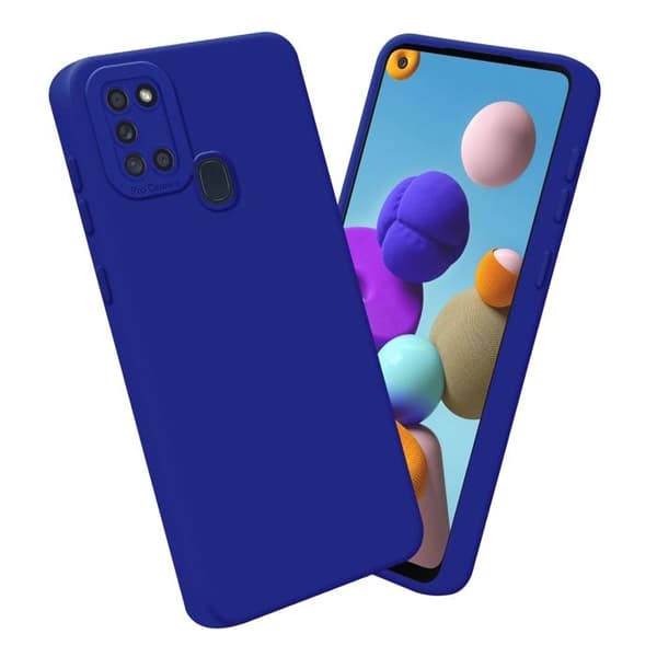 Skyddsfodral för Samsung Galaxy A21s i FLUID BLÅ Stötsäker Blå