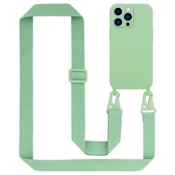 Halsbandsfodral för Apple iPhone 13 PRO Fodral i LIQUID LJUSGRÖN Fodral Modehalsband Moderiktigt fodral Fodral Silikon Justerbar