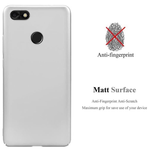 Coque - CADORABO - Huawei Y6 2 PRO 2017 - Hård skydd - Matt metallisk design - 1,2 mm tjocklek Grå