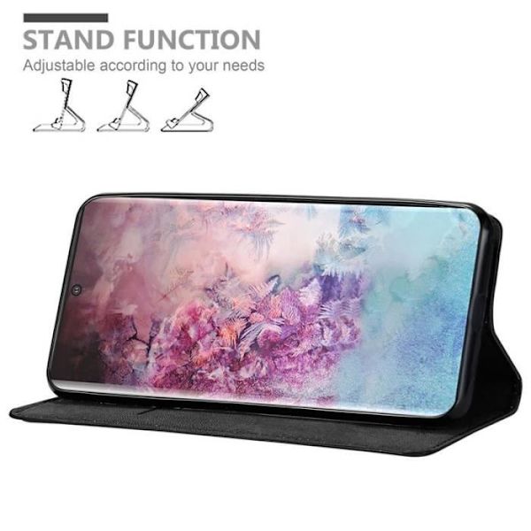 Fodral till Samsung Galaxy NOTE 10 PLUS - CADORABO - Svart - Imiterat läder - Magnetisk stängning Svart