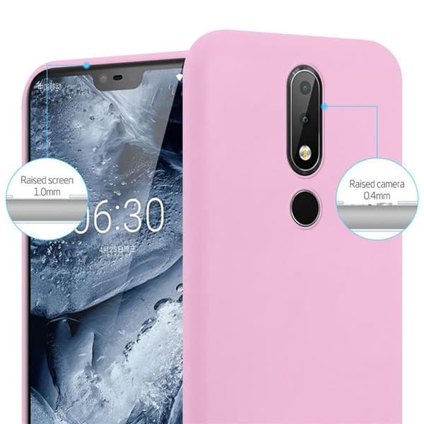 Skyddsfodral för Nokia 6.1 PLUS / X6 CANDY ROSE VIF Stötskydd Silikon Ros