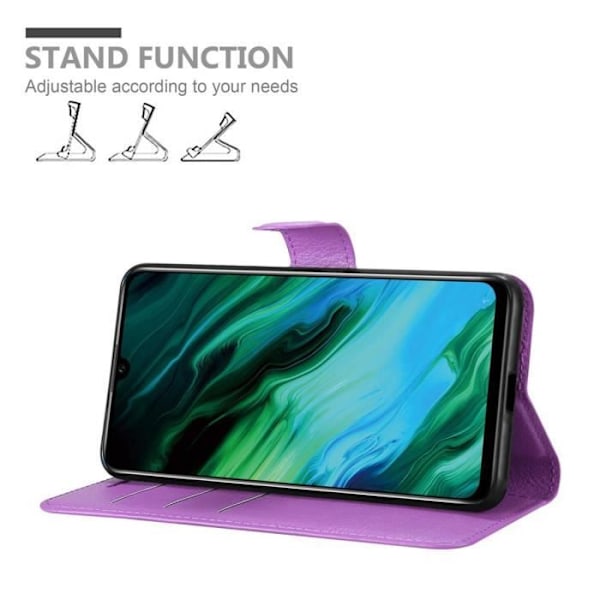 Etui för Honor 20e - CADORABO - Orkidé Violett - Syntetiskt läder - Magnetstängning - Ställfunktion Orkidévioler