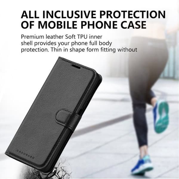 Fodral för Honor PLAY 9A i JET BLACK Svart