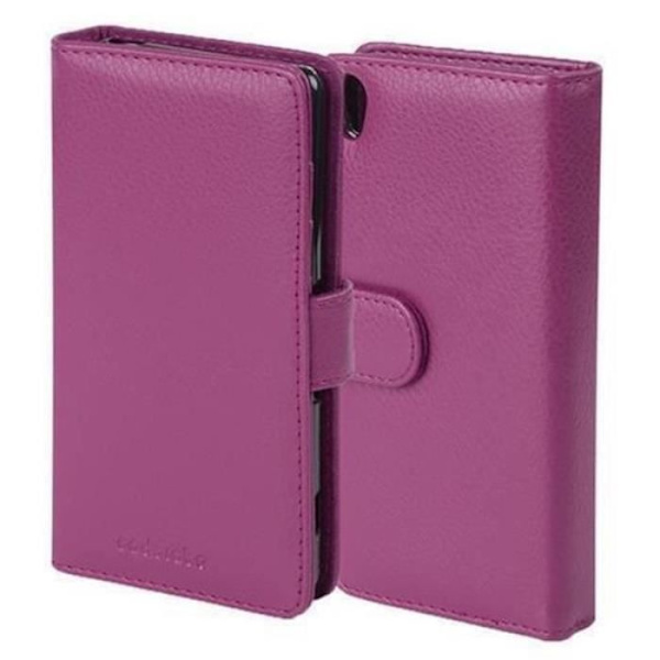 Sony Xperia Z5 Fodral i BURGUNDY från Cadorabo Full Skyddsfodral med Flip Flip och 3 praktiska kortplatser i