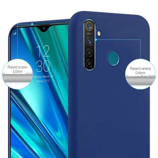 Skyddsfodral för Realme 5 PRO / Realme Q CANDY MÖRKBLEU Stötskydd Silikon Blå