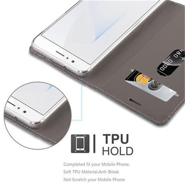 Skyddsfodral för Honor 8 / 8 PREMIUM i LJUST GRÅ BRUN Stötskyddande Etui Grå