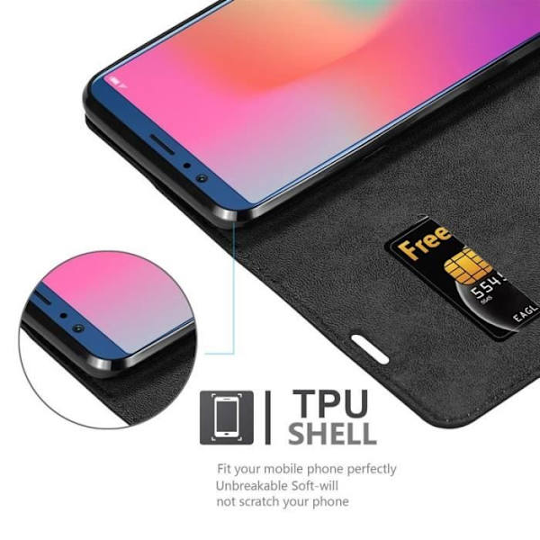 Cadorabo Fodral till Huawei P SMART 2019 i MIDNIGHT BLACK