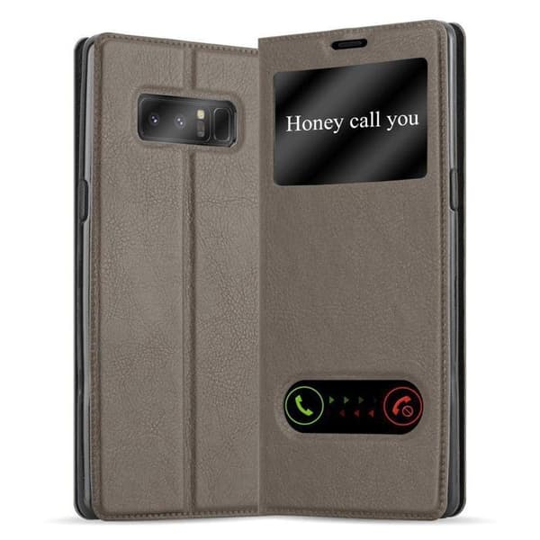Flipfodral för Samsung Galaxy NOTE 8 Fodral i BRUN STEN Skydd brun
