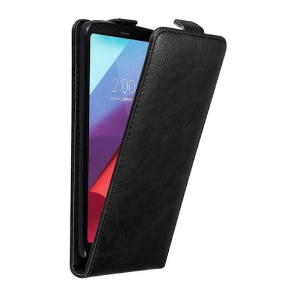Flip Case - CADORABO - LG G6 - Imitation läder - Svart - Magnetisk stängning Svart