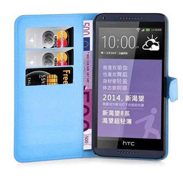 Etui för HTC Desire 816 i PASTELLBLÅ Blå