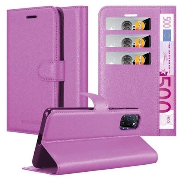 Coque - CADORABO - Oppo A72 - Similicuir - Lila - Stödfunktion för böcker Lila