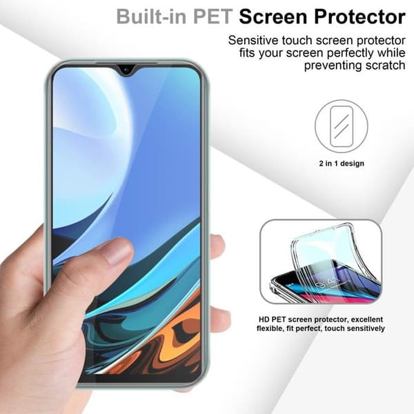 Transparent skal för Xiaomi RedMi 9T Heltäckande skydd Vit
