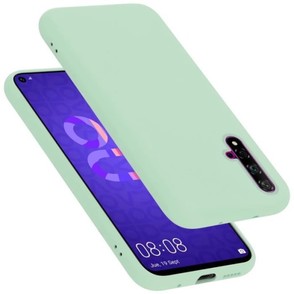 Fodral för Honor 20 / 20S / Huawei NOVA 5T i LIQUID LIGHT GREEN Cadorabo Cover Silikon TPU