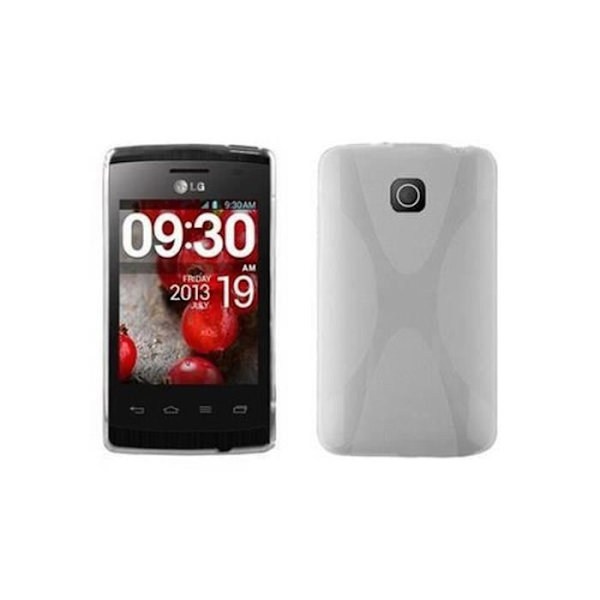 LG L1 (2.Gen.) Fodral i VIT från Cadorabo (Design X) Ultratunnt mjukt silikongel TPU-fodral med anti-chock – fodral
