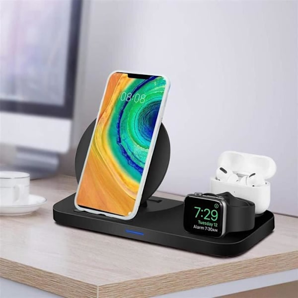 Etui för Huawei MATE 30 PRO - CADORABO - Grå Vit Blå Marmor - Silikon TPU - Mjuk Skydd Grå, vit, blå