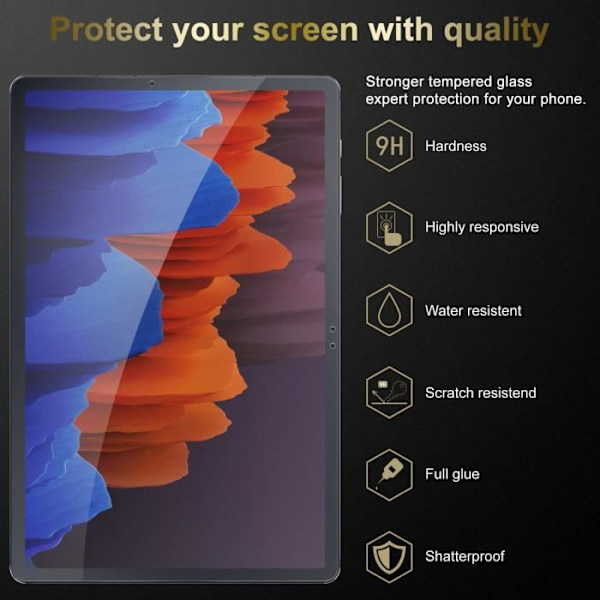 Härdat glas - CADORABO - Samsung Galaxy Tab S7 FE/S7 PLUS - Skärmskydd - Antistatisk - Laserskärning