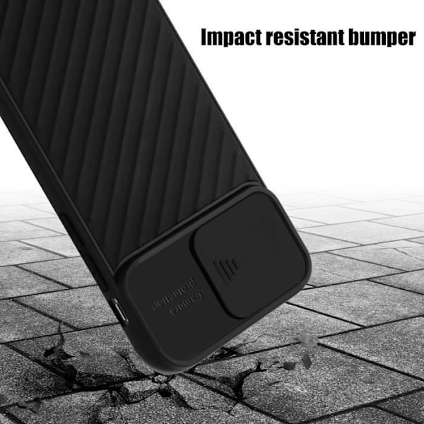 Fodral till Apple iPhone 7 PLUS / 7S PLUS / 8 PLUS Mattsvart Fodral Silikon TPU och kameraskydd Svart