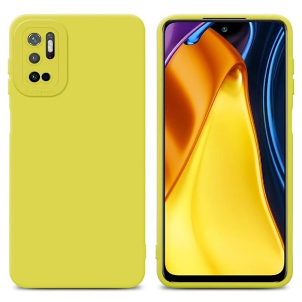 Coque för Xiaomi RedMi NOTE 10 5G / POCO M3 PRO 5G i FLUID GUL Hölster Etui Case Cover i flexibelt TPU-silikon Skydd Gul