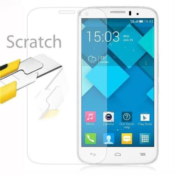 Cadorabo skärmskydd för Alcatel C5 0,3 mm rundade hörn HÖG TRANSPARENS härdat glas Transparent
