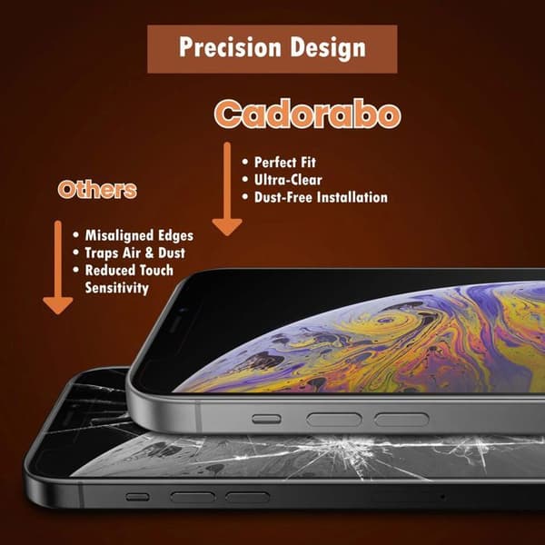 Härdat glas för iPhone XS MAX Skärmskydd Vit